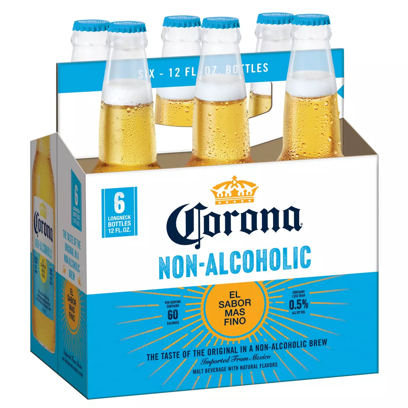 Corona Non-Alcoholic Beer 6-Pack Bottles