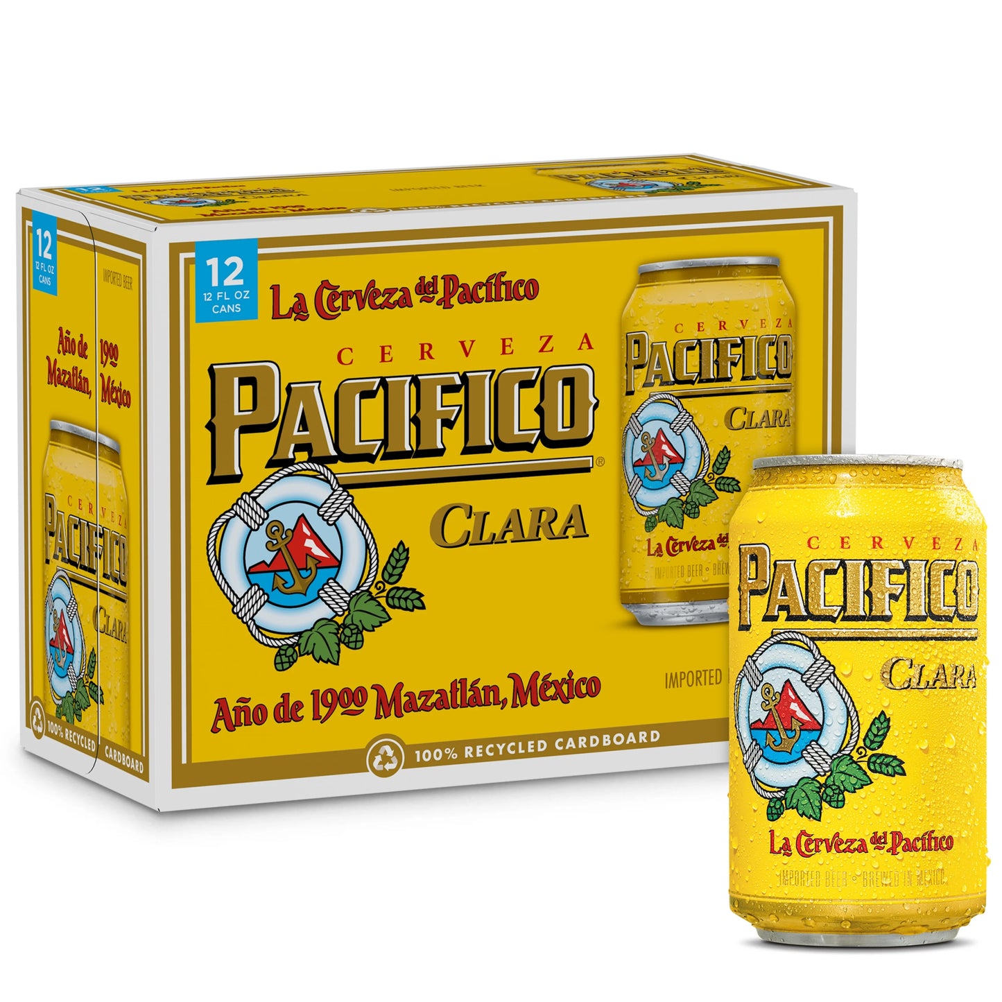 Pacifico Clara Beer 12-Pack Cans