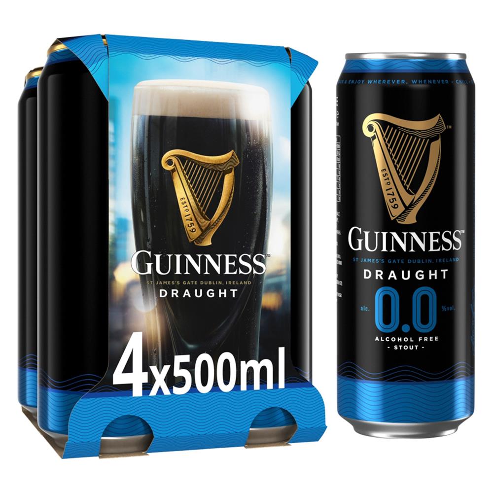 Guinness 0 Non-Alcoholic Draught 4-Pack Cans