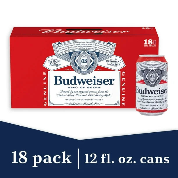 Budweiser Beer 18-Pack Cans