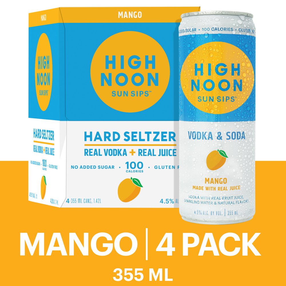 High Noon Vodka Seltzer Mango 4-Pack