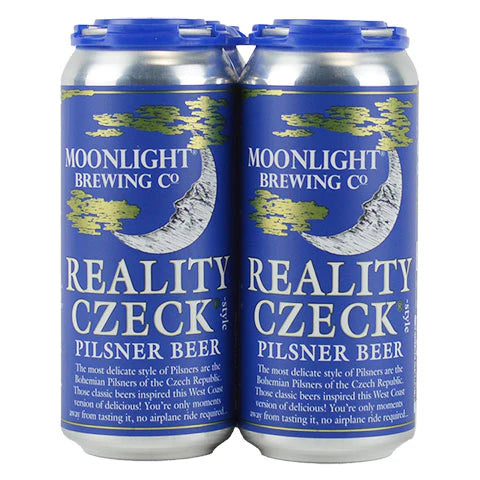 Moonlight Brewing Co "Reality Czeck" Pilsner Beer 4-Pack Cans