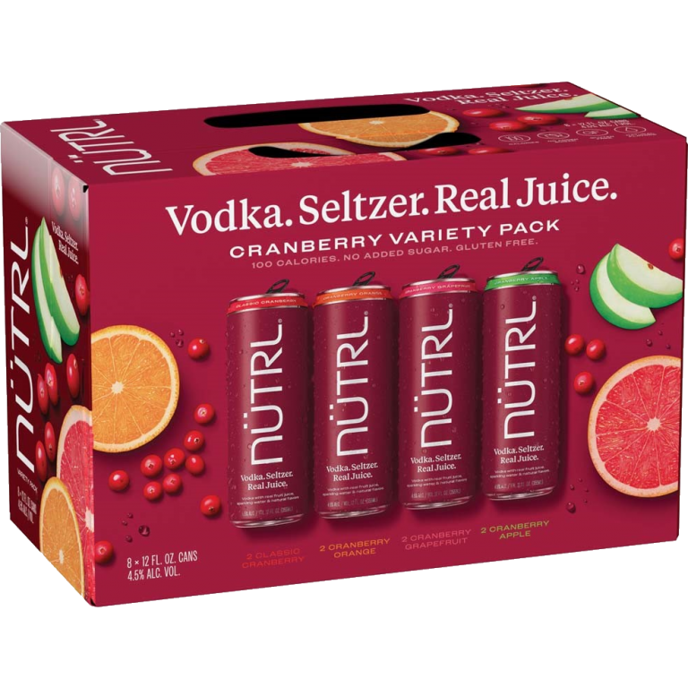 NUTRL Vodka Seltzer Variety Pack 8-Pack Cans