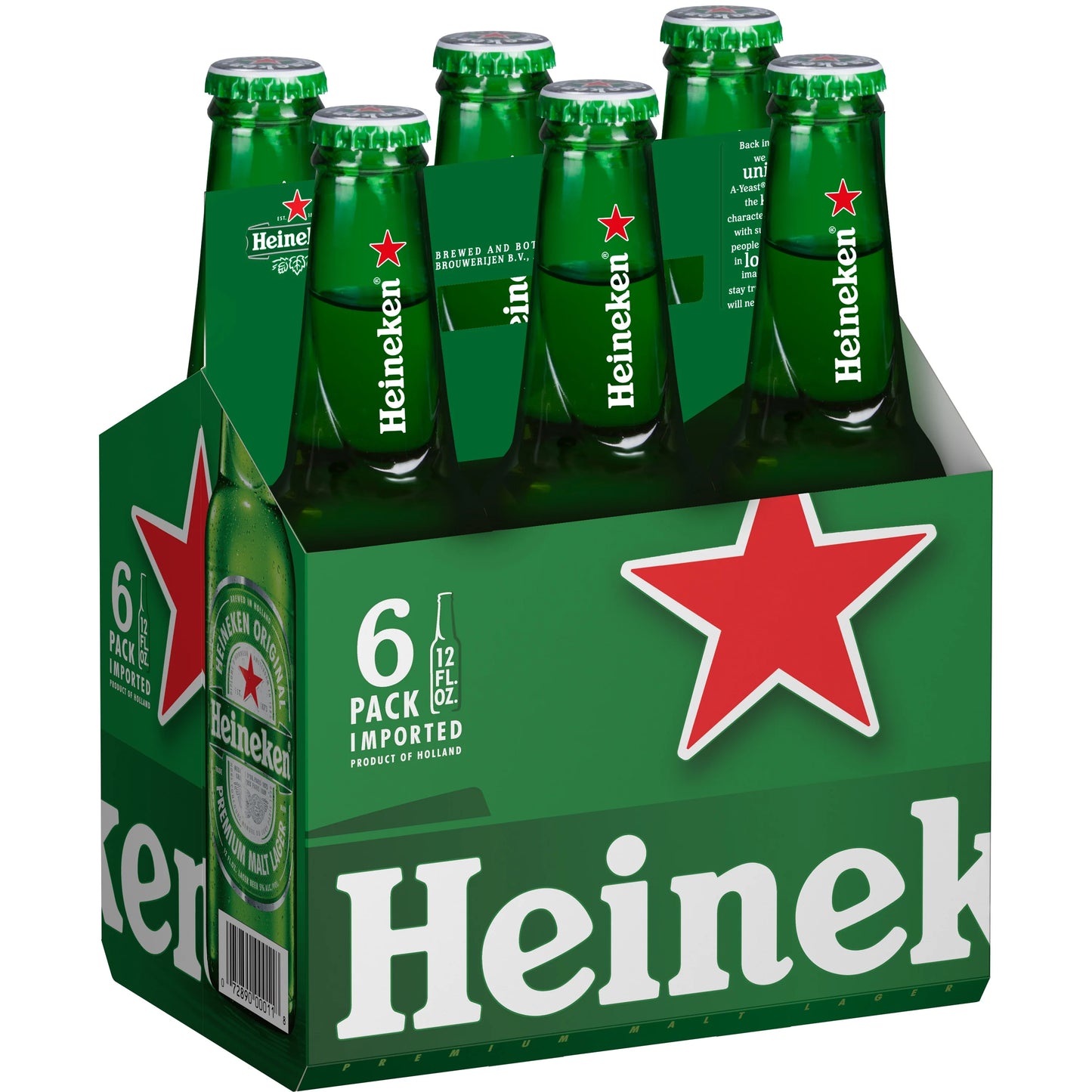 Heineken Beer 6-Pack Bottles