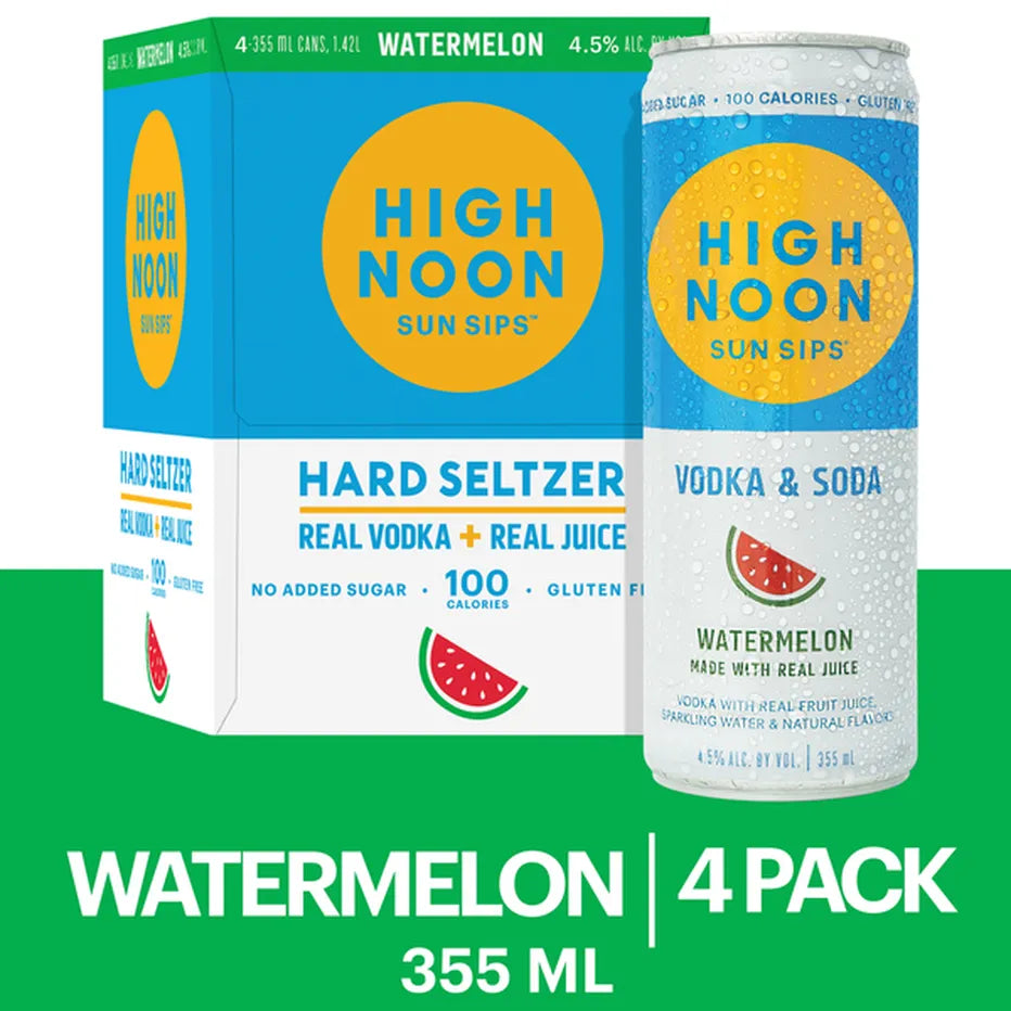 High Noon Vodka Seltzer Watermelon 4-Pack