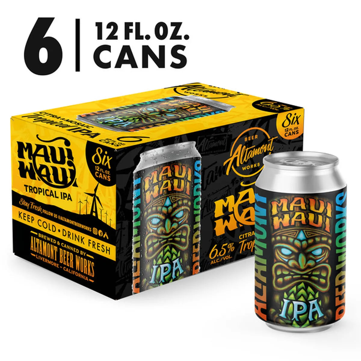 Altamont Beer Works "Maui Waui" IPA 6-Pack Cans