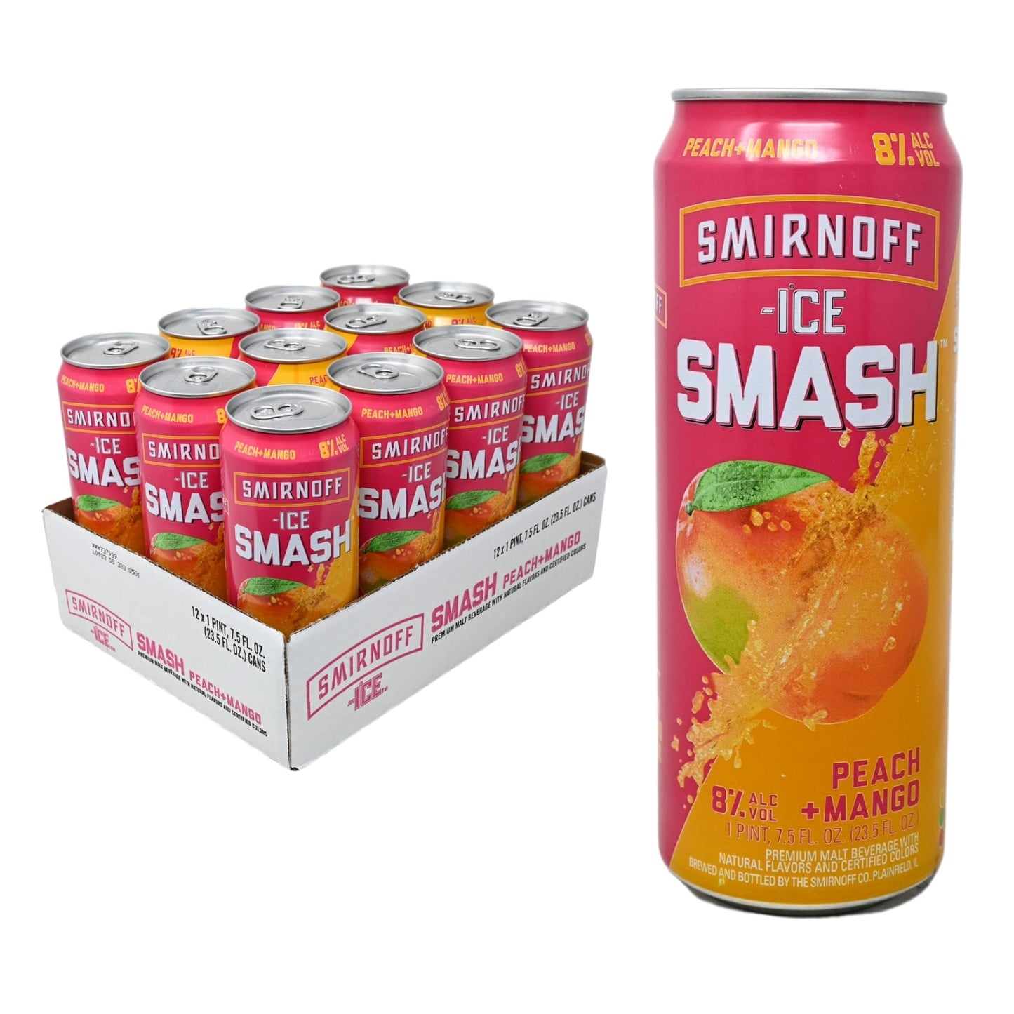 Smirnoff Ice Smash Peach & Mango Taller Can
