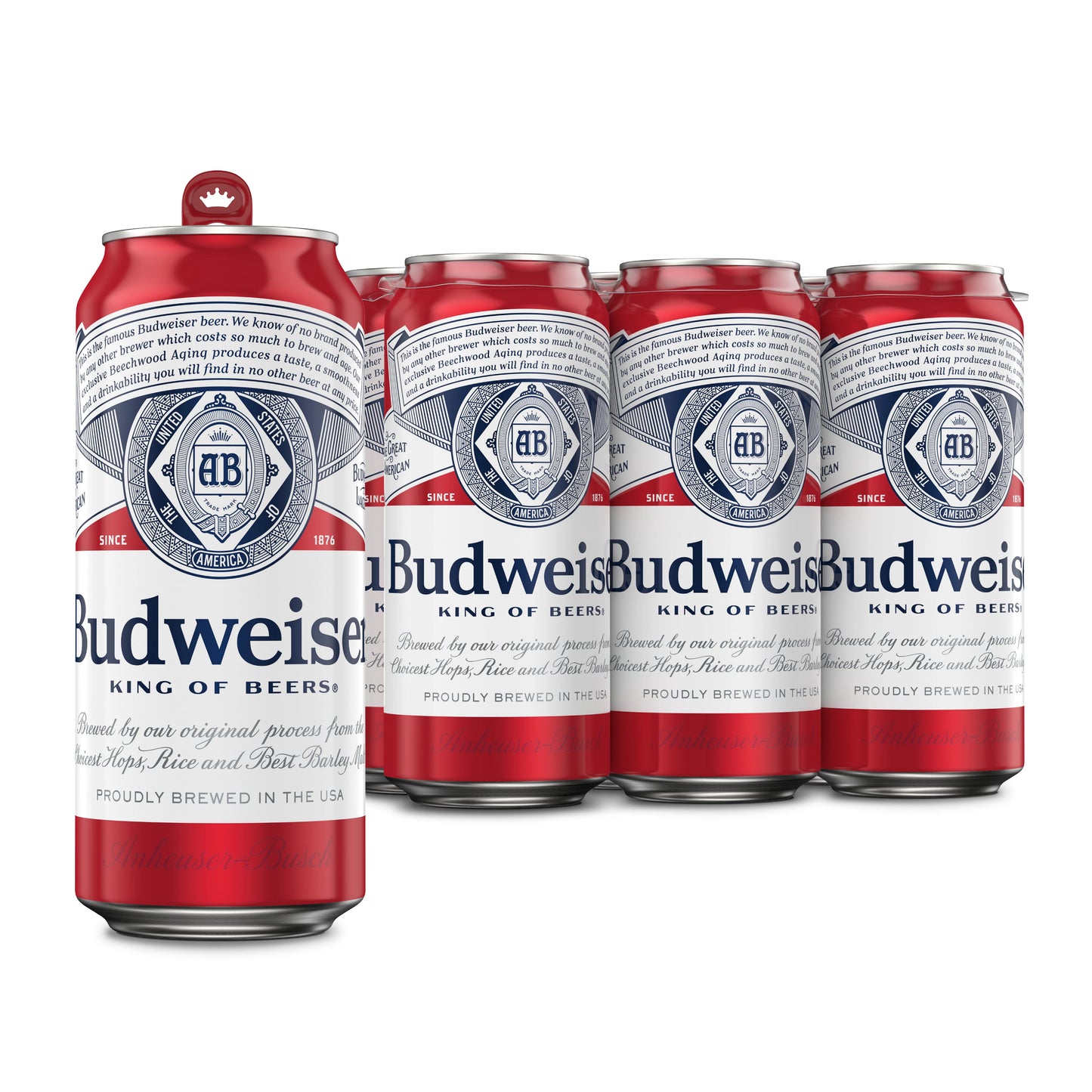 Budweiser Beer 6-Pack Cans Tall