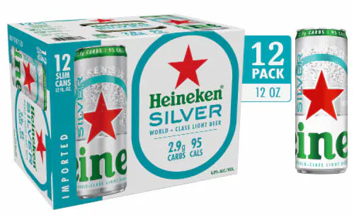 Heineken Silver Beer 12-Pack Cans