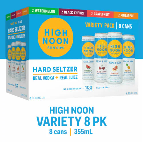 High Noon Vodka Seltzer Variety 8-Pack