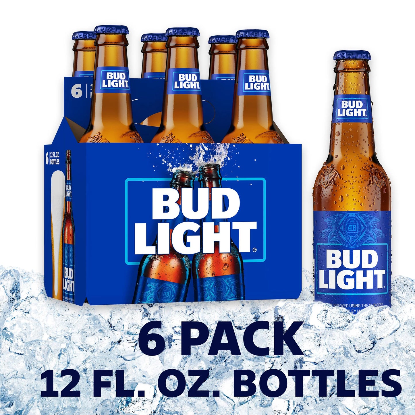 Bud Light Beer 6-Pack Bottles