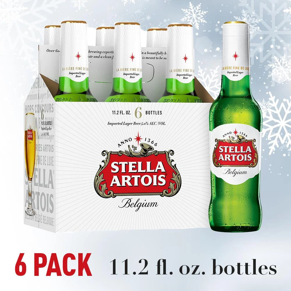 Stella Artois Beer 6-pack Bottles