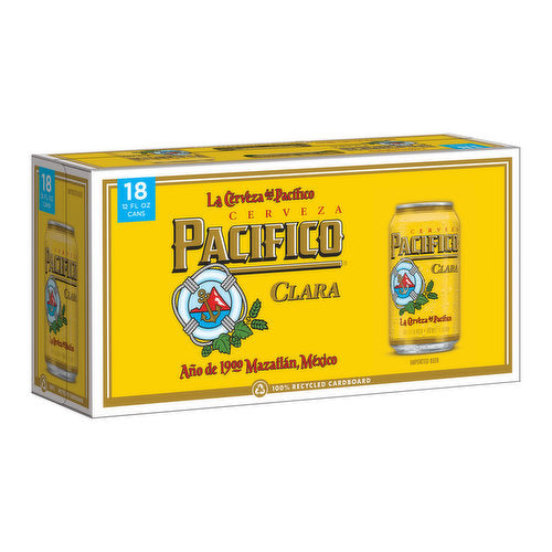 Pacifico Clara Beer 18-Pack Cans