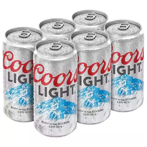 Coors Light Beer 6-Pack Cans 16oz