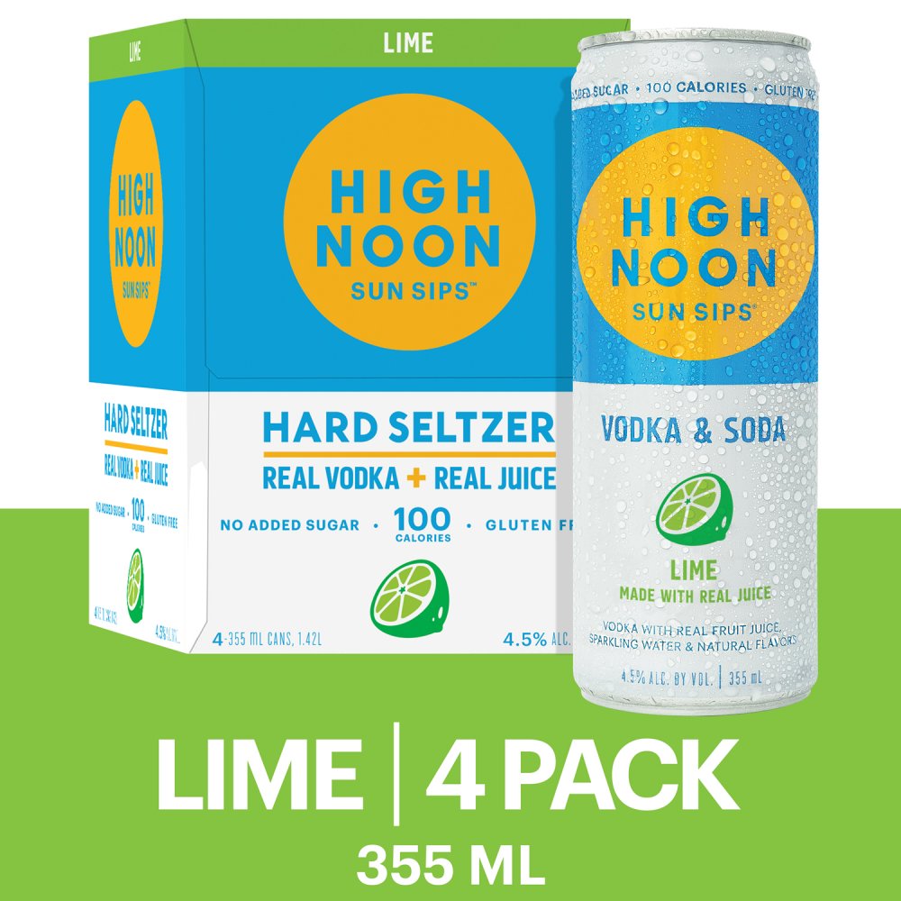 High Noon Vodka Seltzer Lime 4-Pack