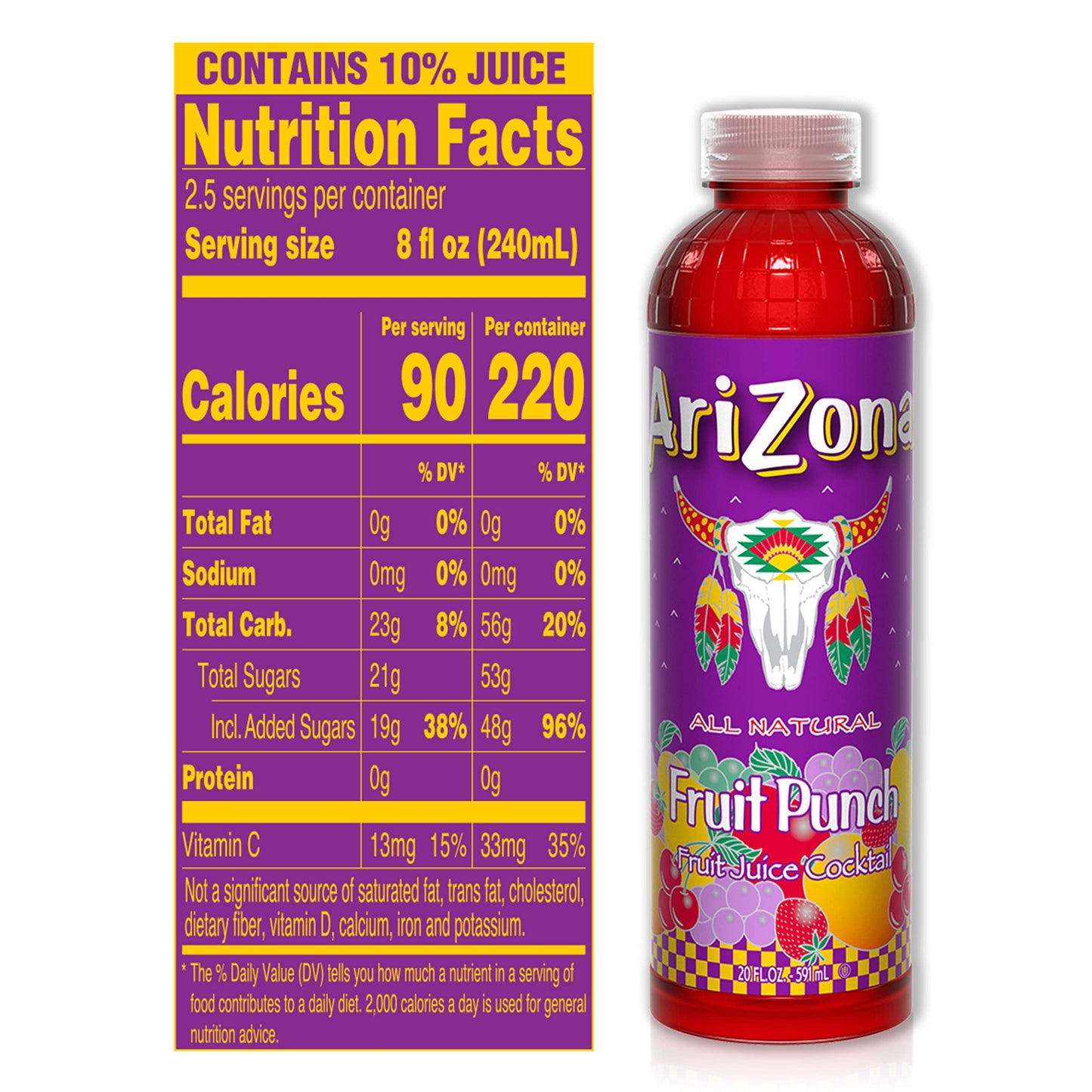 Arizona Fruit Punch Iced Tea Plastic Bottle