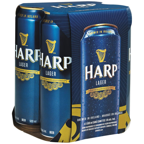 Harp Lager Beer 4-Pack Cans