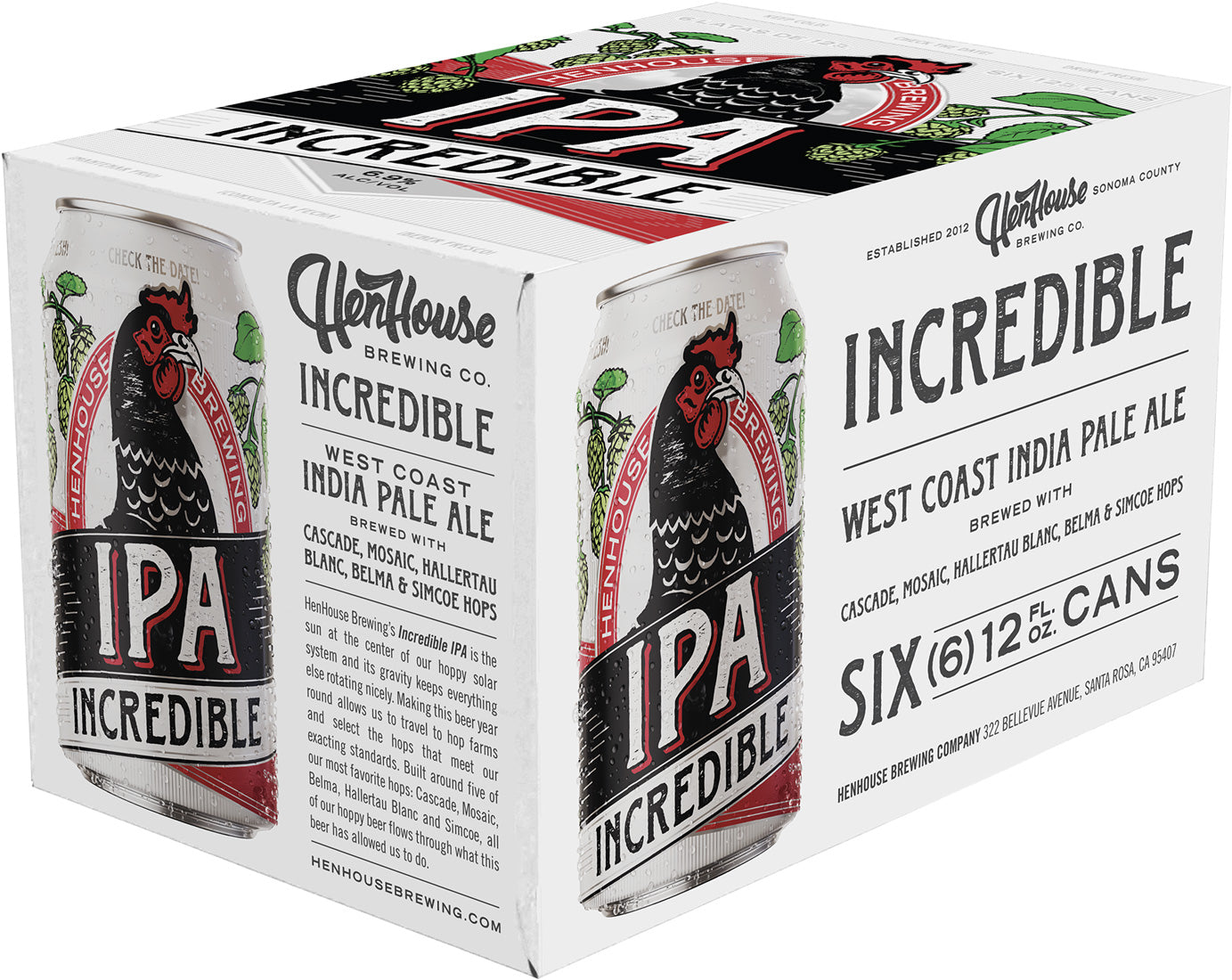 Hen House West Coast Pale Ale IPA 6-Pack Cans