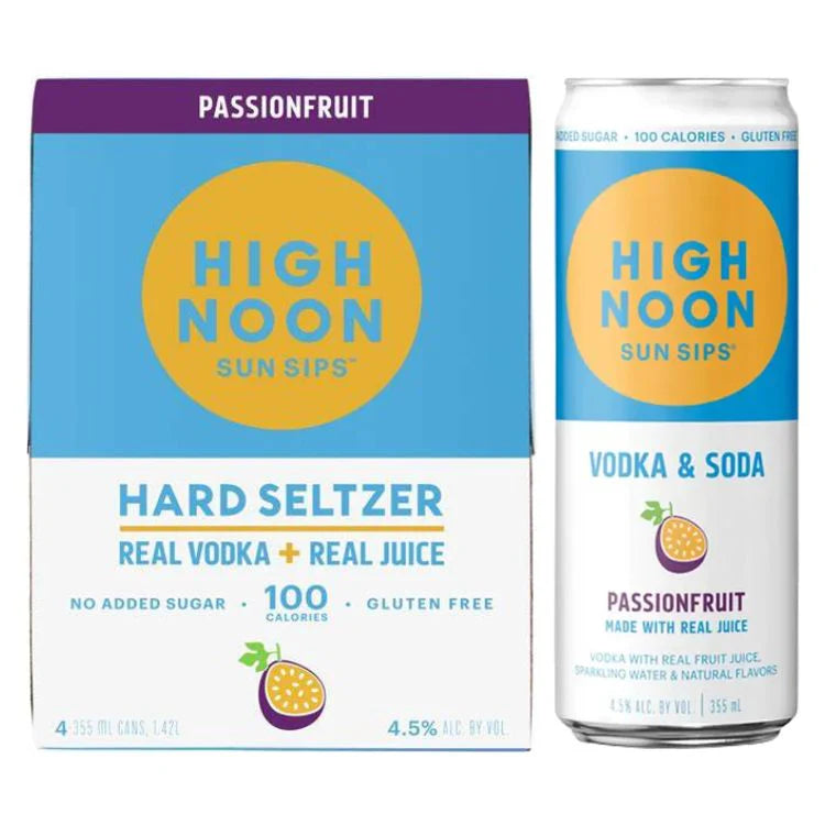 High Noon Vodka Seltzer Passionfruit 4-Pack