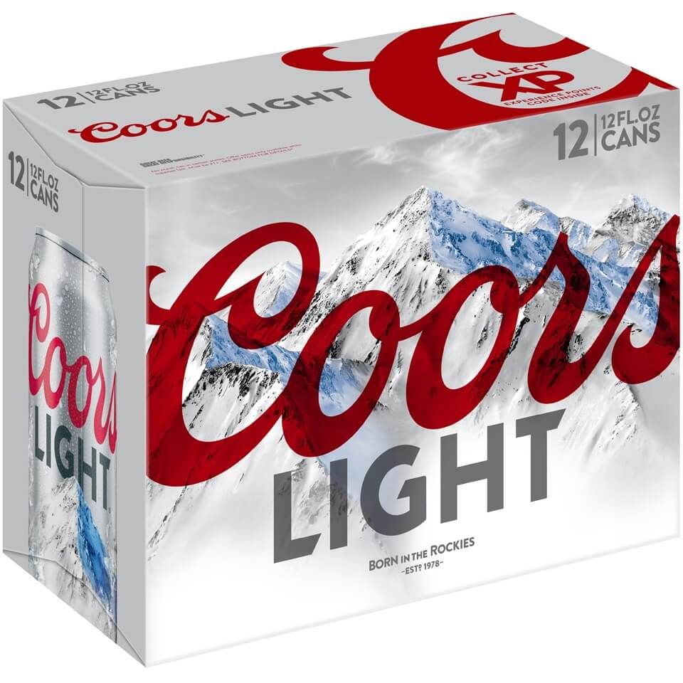 Coors Light Beer 12-Pack Cans
