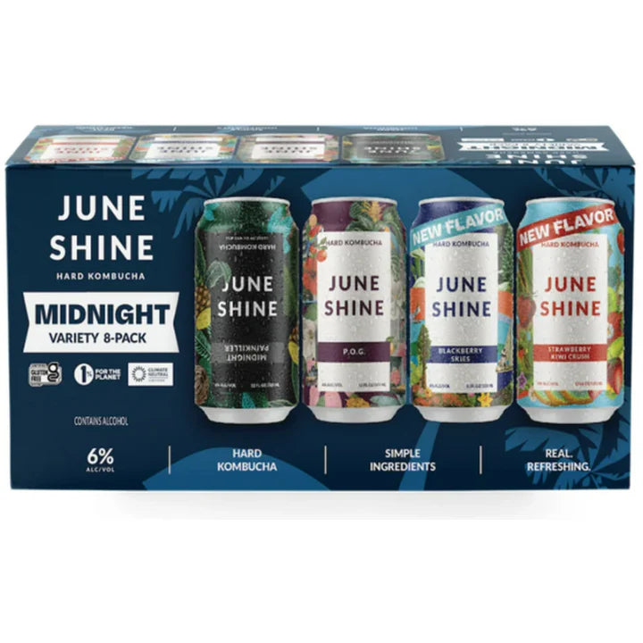 Juneshine Hard Kombucha Midnight Variety 8-Pack