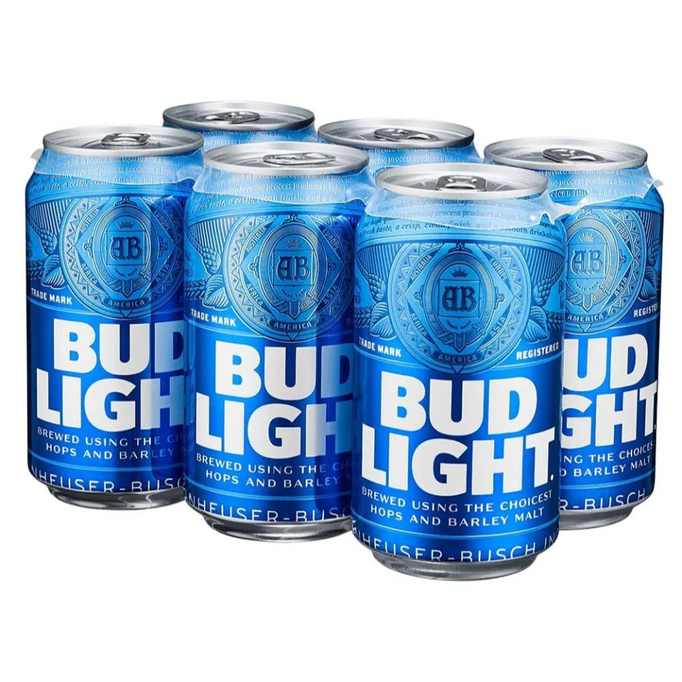 Bud Light Beer 6-Pack Cans 16 Tall
